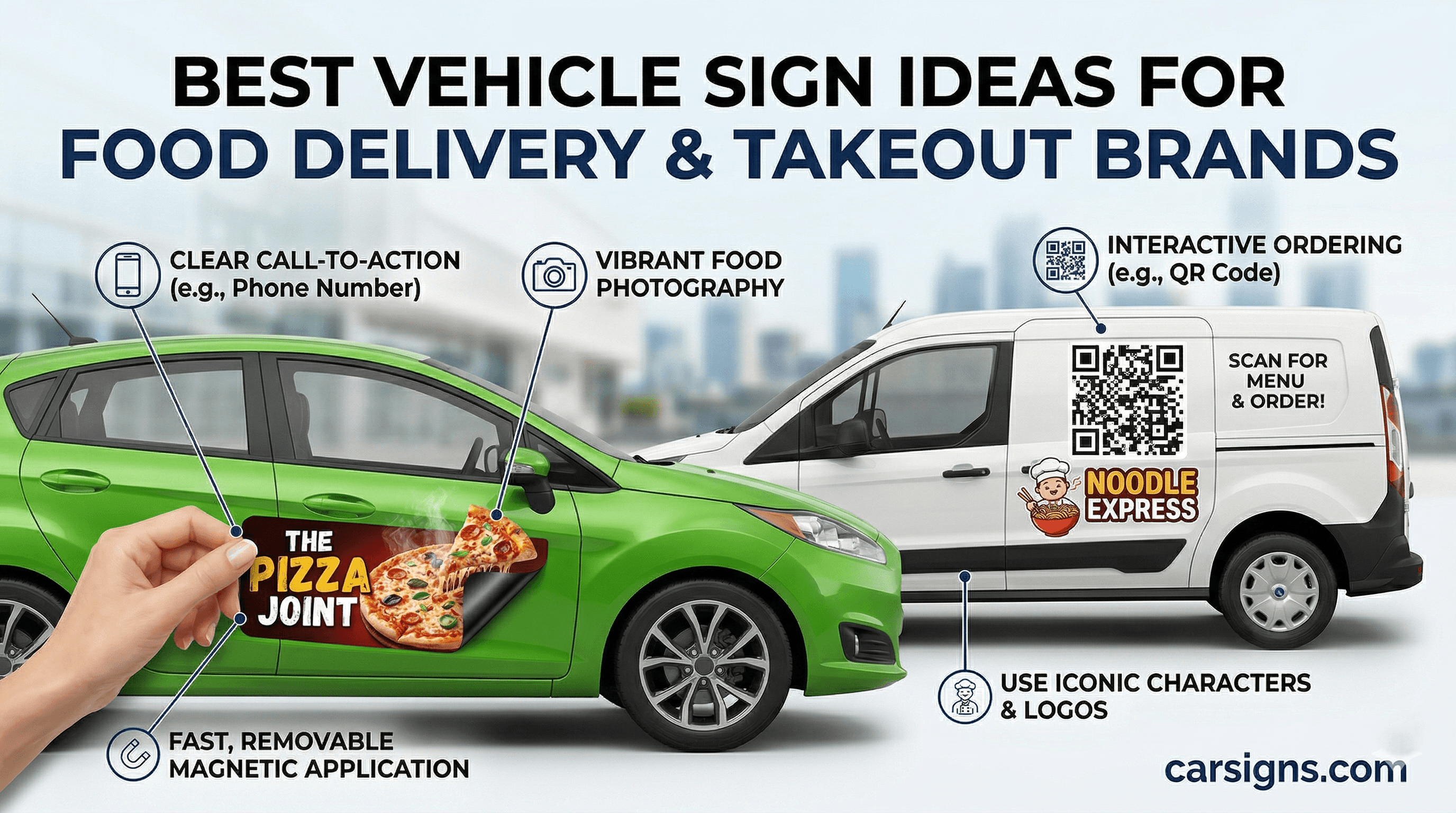 Best Vehicle Sign Ideas for Food Delivery & Takeout Brands