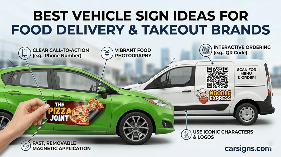 Best Vehicle Sign Ideas for Food Delivery & Takeout Brands