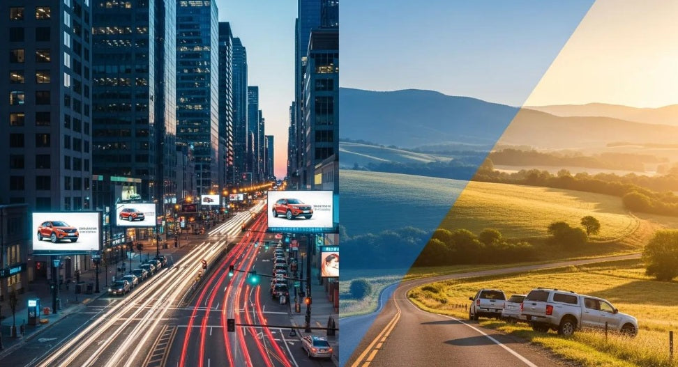 Car Signs for Rural vs Urban Areas: Visibility Differences Explained