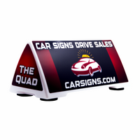 Quad Car Top Sign – Large Magnetic Rooftop Advertising Sign (25.5