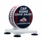 Coin Car Sign – Magnetic Round LED Roof Topper - 1