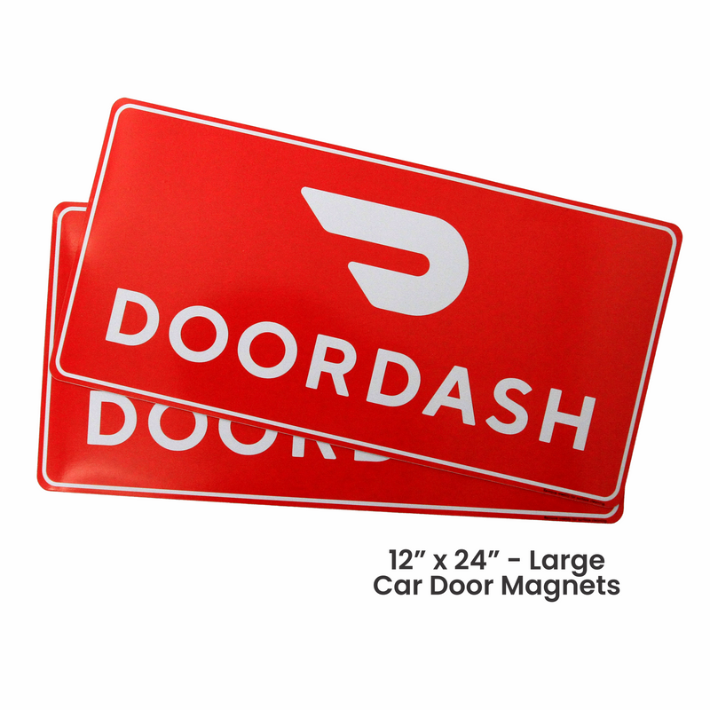 DOORDASH LARGE CAR DOOR MANGET SET