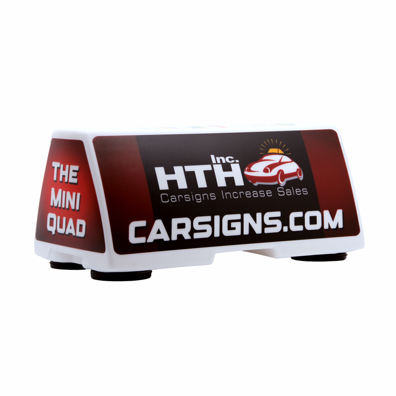 Mini Quad Sign Mini Quad Sign – Compact 4-Sided Car Topper