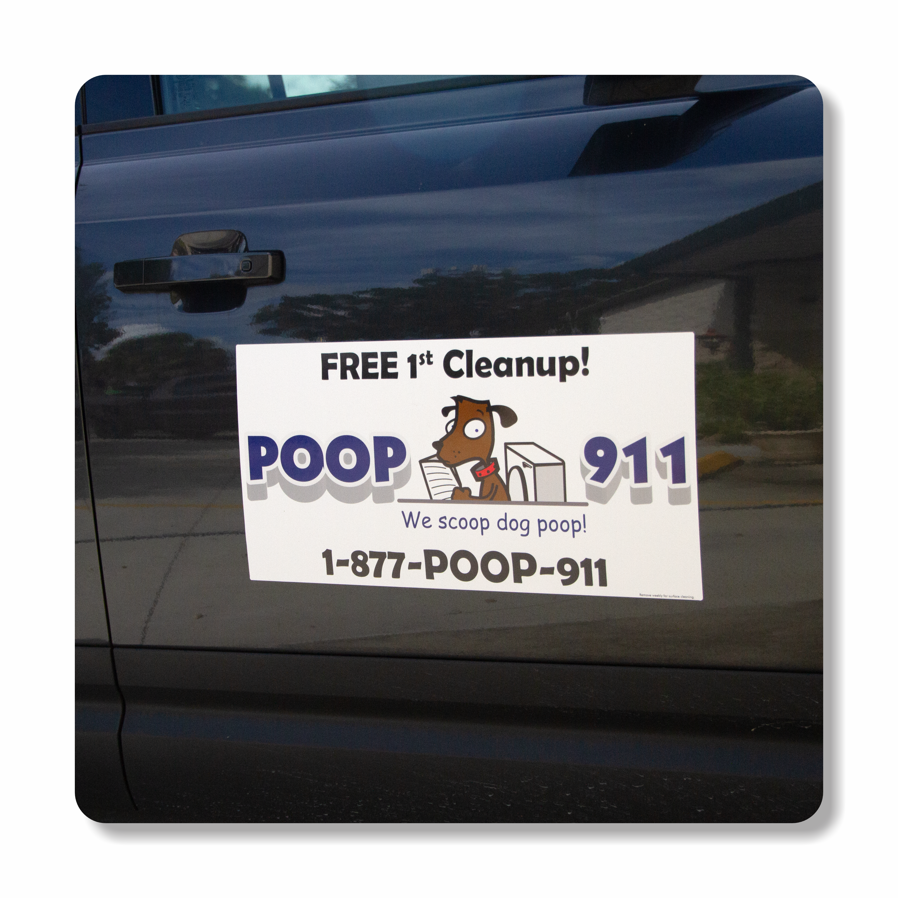 Poop 911 CAR DOOR MAGNET SET
