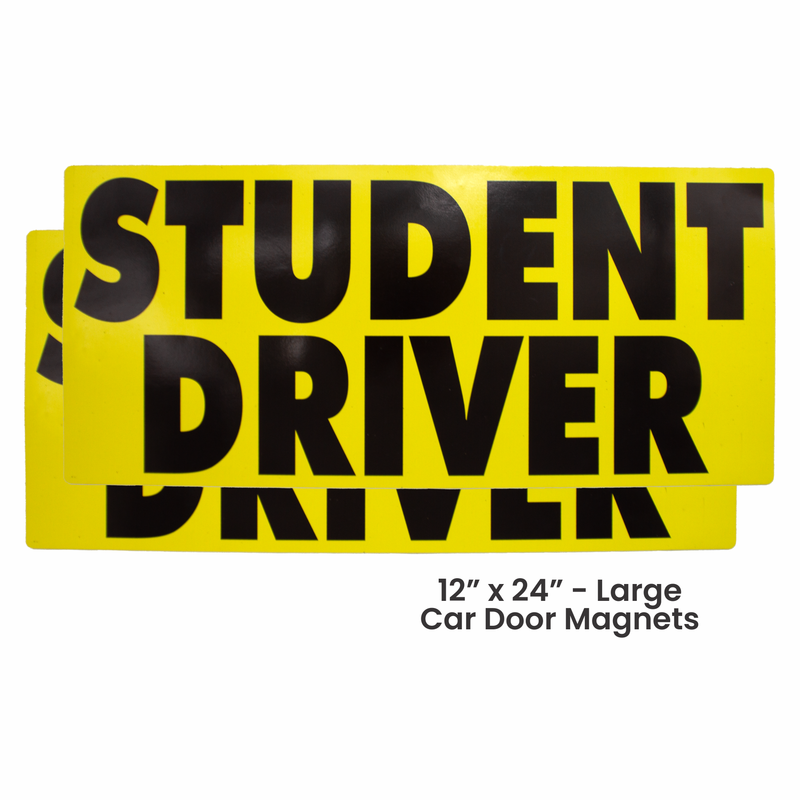 Student Driver LARGE CAR DOOR MANGET SET OF 2