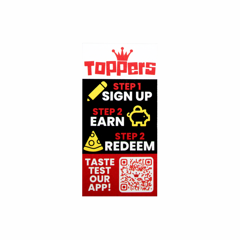 Toppers Pizza Fridge Magnet 500 Pack